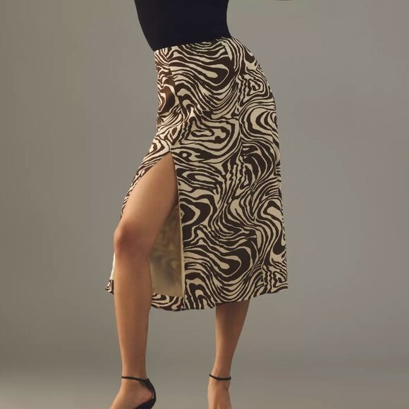 Anthropologie Dresses & Skirts - The Lille Side-Slit Midi Skirt